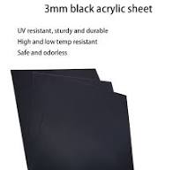 DRERIO Fogli di plastica acrilici da 3 mm, in plexiglass acrilico nero,  grandi lastre di plastica per lavori artigianali, tavole di plastica  acriliche ...