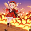 Genshin impact klee anime art аниме арт. 1