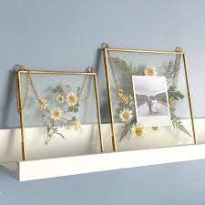 Hanging Double Glass Frames Square