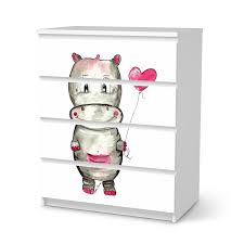 Folie Fur Mobel Ikea Malm Kommode 4 Schubladen Design Nilpferd Mit Herz Ikea Malm Kommode Malm Kommode 4 Schubladen Folie Fur Mobel