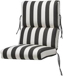 Bullnose High Back Outdoor Chair Cushion Dining Cushions Outdoor Cushions Pillows Outdoor Chair Cushions Outdoor Chairs Outdoor Dining Chair Cushions