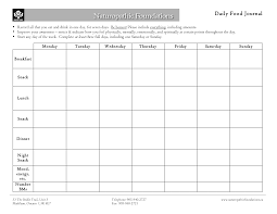 Free Printable Food Journal Diary Template Track And Water