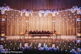 Indian Wedding Reception Stage Decor Photo 154347 In 2020 Wedding Reception Backdrop Blue Wedding Flowers Purple Wedding Flowers