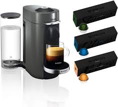 Keep holding until it comes back on and then it should be in descaling mode. Amazon Com Nespresso Vertuoplus Deluxe Coffee And Espresso Machine By De Longhi Titan With Best Selling Vertuoline Coffees Included Kitchen Dining
