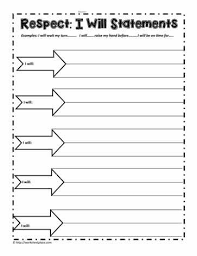 Respect I Will Statements Worksheets For Kids Teaching Kids Respect Fun Worksheets For Kids