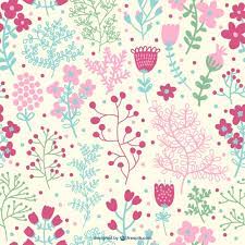 Seamless floral patterns vector set. Free Vector Pink Seamless Floral Pattern