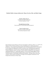 The healthy habits in norway that keep their residents thin. Pdf Healthy Habits Among Adolescents Sleep Exercise Diet And Body Image
