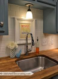 Subway Tile Kitchen Backsplash Butcher Block Counter Tops Kitchen Inspirations Kitchen Redo Hands Free Kitchen Faucet