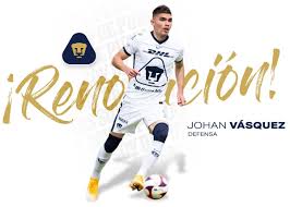 En el actual plantel de pumas, no queda duda alguna de que johan vásquez es el activo más intenso de la entidad, incluso mencionándose que tendría propuestas para salir a europa después de. Johan Vasquez Renueva Con Pumas Hasta 2023