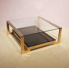 To make your living room even more beautiful and functional, explore our selection of complementary living room tables, including both end tables and. Vintage Square Brass Glass Coffee Table 153807