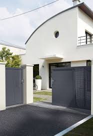 Portail Coulissant Aluminium Pise Ajoure Decor Oblong Pise Portail Coulissant Portail