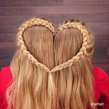Twin Braids In A Heart For Sharethehairlove One Hair Hair Romance Heart Braid
