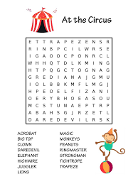 circus word search
