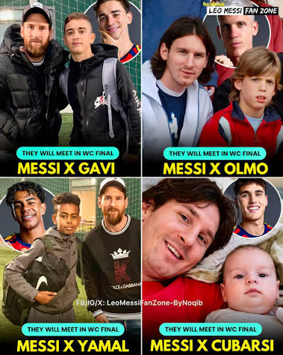 ?Leo Messi is going to face some of the young Spanish footballers who idolise Messi & they have great memories with Leo! ?? ? Messi with Lamine Yamal (at baby phase) ?