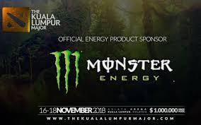 The event will see 16 teams from across the globe competing for $1,000,000 usd and valuable dpc points for the international 2019 in early november 2018. Kuala Lumpur Major Signs Monster Energy