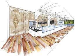 43d7a2191b9c4ad7b5ab027baf3ab3f5 Jpg 736 545 Interior Design Sketches Gelato Shop Architecture Drawing