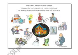 Problem Solving Household Chores Esl Worksheet By Cyn