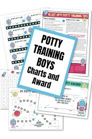 blast off potty training charts and award for boys