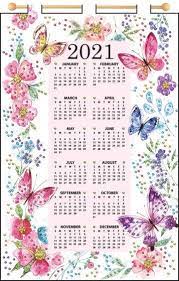 Free printable 2021 calendars including vertical, horizontal, basic, floral, and one page calendars. Butterflies 2021 Felt Calendar Calendar Craft Calendar Kit Print Calendar