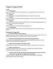 Terms from the lesson with their. Nevil Vachhani Meiosis Chapter 11 4 Docx Chapter 11 4 Page 275 278 Vocab Homologous Term Used To Refer To Chromosomes That Each Have A Course Hero