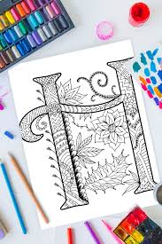 How to draw h, alphabet for kids обновлено: Zentangle Letter H Design Free Printable Kids Activities Blog