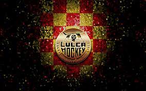 This is the logo for luleå hf. Download Wallpapers Lulea Hf Glitter Logo Shl Red Yellow Checkered Background Hockey Swedish Hockey Team Lulea Hf Logo Mosaic Art Swedish Hockey League For Desktop Free Pictures For Desktop Free