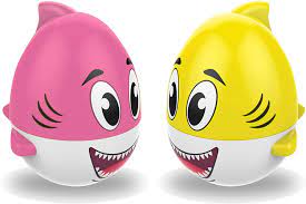 Arrives by fri, jul 30. Buy Kidzlane Shark Bath Toy For Babies And Toddlers 2 Pack Pink And Yellow Bath Toy With Sound Effect Weeble Wobble Toy For Babies Shark Toy For Toddlers 6 Months