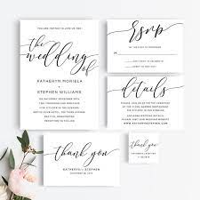 Printable Wedding Invitation Set Black And White Rustic Wedding Invitation Suite Elegant Wedding Invitations Template Instant Download Rustic Wedding Invitation Suite Wedding Invitation Sets Elegant Wedding Invitations