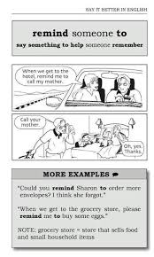 Remind Definition Examples Conversational English Advanced English Vocabulary English Idioms