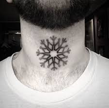 Black outline snowflake tattoo on the right elbow. 110 White Snowflake Tattoo Designs With Meanings 2021 Icy Winter Ideas
