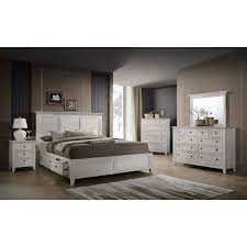 Create a beautiful new look with some in the early days we became known for our unique log beds and barnwood beds. San Mateo Storage Bedroom Set Rustic White By Intercon Furniture Furniturepick