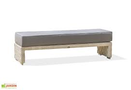 Banc De Jardin En Aluminium Et Resine Tressee Tosca Avec Images Banc Jardin Bancs Coussin Assise