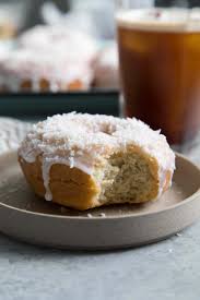 Coconut Cake Doughnuts With Coconut Milk Glaze The Little Epicurean Recipe Doughnut Cake Dessert Recipes Desserts