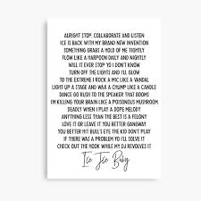 This free printable wall art with rapper's delight song lyrics will be a fun addition to your interior! 90s Hip Hop Canvas Prints Redbubble
