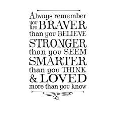 You are than you believe. Quote Always Remember You Are Stronger Than You Think Quote