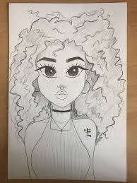 Dessin Fille Cheveux Boucles Filles Cheveux Boucles Dessin De Visage Dessin De Visages