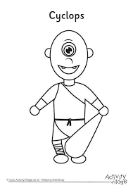 Awesome printable activity coloring pages for kids; Cyclops Colouring Page Ancient Greece Coloring Pages Colouring Pages