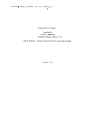 A critique (or critical review) is not to be mistaken for a literature review. Doc Sample Management Journal Article Review Apa Style Detailed Peter Bakke Academia Edu