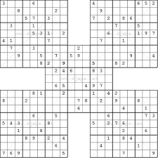 Enter numbers into the blank spaces so. Samurai Sudoku Puzzles Just Like Those In The Washington Post Plus Samurai Sudoku Interactive Active Content Free Printable Puzzles Sudoku Sudoku Printable