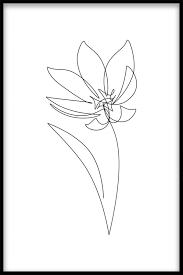 ✓ free for commercial use ✓ high quality images. Line Art Flower Poster