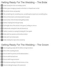 Wedding Photo Request Checklist Wedding Photos Wedding Photo List Wedding Day Checklist