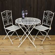 There is an extra rack under the desktop for more storage space. 3pc Patio Bistro Set Metal Outdoor Garden Furniture Set Table 2 Chairs Folding 5055493851412 Ebay