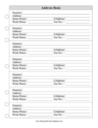 Address Book Large Print Template Address Book Template Book Template Address Books