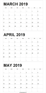Word annual view calendar template 2021 with boxes for completing. Blank March To May 2019 Calendar Printable March April May 2019calendars Calendar Printables Blank Monthly Calendar Template Monthly Calendar Template