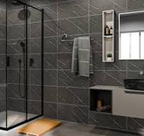 Graphite Gray Marble Bathroom Wall Panels