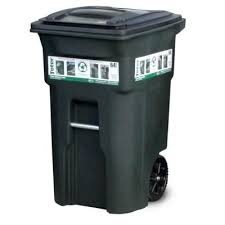 Toter 64 Gal Wheeled Trash Can Cart 025564 01grs The Home Depot Trash Can Trash Containers Trash