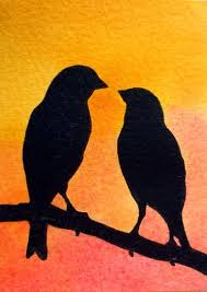 Love Birds Silhouette By Moranart On Deviantart Bird Silhouette Art Bird Silhouette Silhouette Painting