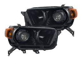 These headlights are still halogen, but they do have hid/led in the works, though no eta. 10 13 Toyota 4runner Retrofit Black Headlights