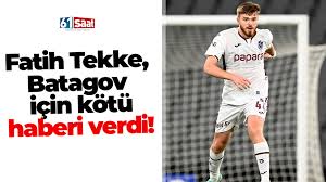 Fatih Tekke, Batagov için kötü haberi verdi! Trabzonspor'da neler oluyor?