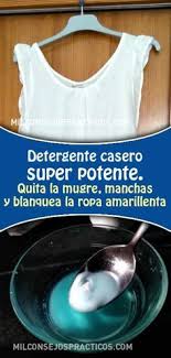 Detergente Casero Super Potente Quita La Mugre Manchas Y Blanquea La Ropa Amarillenta Blanquearropa Lavar Blanquear Blanquea Household Stains Detergent